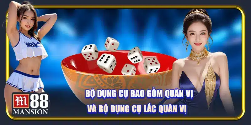 Bộ dụng cụ bao gồm quân vị và bộ dụng cụ lắc quân vị  